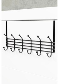 Resim Duvar Elbise Askılığı Kapı Arkası Askılık Portmanto Organizer Askı Metal Siyah 