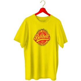 Resim Bluu Barbell Sporcu T-Shirt Bisiklet Yaka (528818977) 