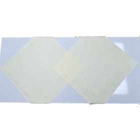 Resim 2 Adet Krem 80cmx80cm Çift Kat Pamuklu Atlas Kenarlı Masa Örtüsü 