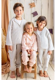 Resim Oliven The Kid Oliventhekid Turuncu Çizgili Müslin Ceket Turuncu Turuncu 