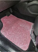 Resim sıcak köşe Paspas Takımı Pullu Şeker Pembe Pullu Deri Ön Arka Set 