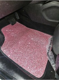 Resim sıcak köşe Paspas Takımı Pullu Şeker Pembe Pullu Deri Ön Arka Set 