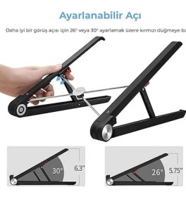Resim FourForce Saıjı X1 Laptop Sehpası, Katlanabilir, Tablet Sehpası, Alüminyum Alaşım, Online Sınıf Çalışması, Duruşu Iyileştirme, Isı Dağılımı Macbook, iPad ve 10-15,6 Inç Olan Tüm Cihazlar ile Uyumlu. Beyaz 