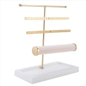 Resim Dadata 4 Katman Takı Rafı Çıkarılabilir Küpe Depolama Mücevher Yüzük Kolye Takı Rafı Ekran Stand (Yurt Dışından) 