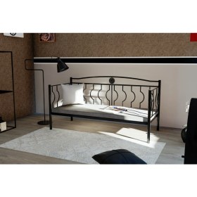 Resim Metalia Elips Minderli Sedir Siyah 