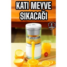 Resim Özbience Taşınabilir USB Meyve Sıkacağı, Paslanmaz Çelik Bıçaklı, Pratik Kullanım 
