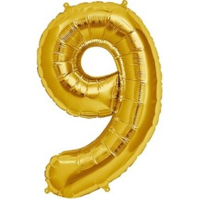 Resim Xnews O Balon 9 Rakamı Altın Renk 