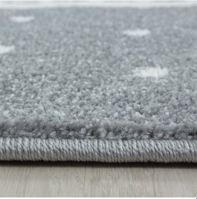 Resim Soft Yumuşak Çocuk Odası Halısı Pembe Flamingo Yıldız Desenli Gri Pembe Beyaz Pembe 