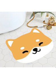 Resim Köpek Desenli Banyo Paspası, Kaymaz Taban Paspas, 50x60 Cm Sarı 