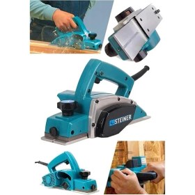 Resim AyrStore Steiner Alman 4000 Watt Bakır Sargılı Metal Şanzıman Çift Bıçaklı Planya Rende Makinesi - 