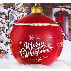 Resim Vkemall Yılbaşı Dekoratif Havuz Ve Bahçe Şişme Topu, Eğlenceli Parti Aksesuarı, Kırmızı Renk 