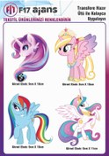 Resim F17 Ajans Ütü Ile Yapışan Tekstil Dtf Baskı Görseli My Little Pony Unicorn 