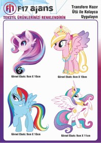 Resim F17 Ajans Ütü Ile Yapışan Tekstil Dtf Baskı Görseli My Little Pony Unicorn 
