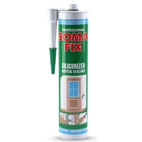 Resim Somafix Siyah 500 gr / 310 ml Akrilik Mastik (SOMAFIX.S122) 