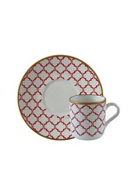 Resim Regna Home Harmony Luna Kırmızı 6 Kişilik Kahve Fincan Tak 