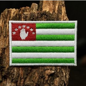 Resim Ex Patch Abhazya Bayrağı Nakış Patch Peç 8 X 5 Cm 