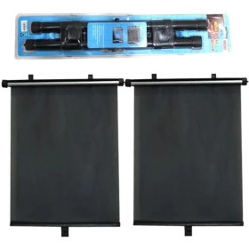 Resim Perde Yan Cam Makaralı Otomatik Siyah 36X54CM 2li Oto Aksesuar Premium 