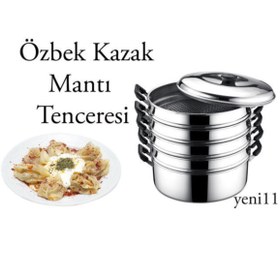 Resim Alkoy Alüminyum Özbek Mantı Tenceresi 34 Cm Alüminyum Mantı Tencere Seti 
