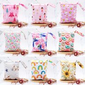 Resim 1 adet ASENAPPY 20x25cm Fermuar Tasarımı Fermuar Tutucu Yeniden Kullanılabilir Bebek Çamaşırı Nem Torbası - Polyester Plaj Bebek Çamaşırı Çamaşır Torbası, Büyük Yüzücü Kuru Torba, Küçük Makyaj Kozmetik Seyahat Fermuar Depolama Kadınlar için El Çantası, Bebek Çantası | Oyuncak Tasarımı | Dayanıklı Kumaş, Bebek Çantası 