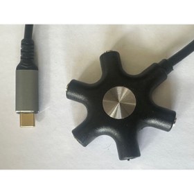 Resim KEEPRO Typec ses kartı 5 çıkışlı typec ses kartı 5 port type-c ses kartı 