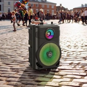 Resim Hoco Bs46 Büyük Boy Mikrofonlu Taşınabilir Şarjlı Hoparlör Bluetooth Speaker 