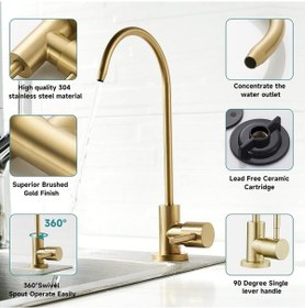 Resim Su Arıtma Musluğu Mat Gold Ürün Yeni Ankastre Model 