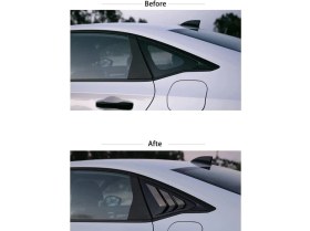 Resim Carmind Honda Civic Fe1 Uyumlu Kelebek Cam Vizörü Piano Black 2022- 