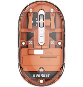 Resim Everest Sm-bt29 Glassy Turuncu Transparan 2in1 Bluetooth Ve 2.4ghz Kablosuz Mouse Sm-bt29 