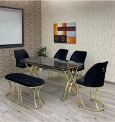 Resim BY ORHAN GÜZEL Mutfak Masası Takımı,salon Masa Takımı 6 Kişilik Venüs Gold Salon Masa Takımı 