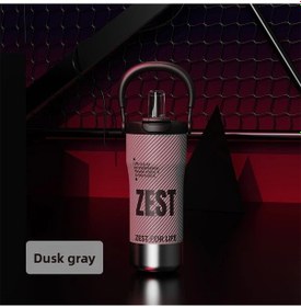 Resim Elmpaly 27.05oz Gri Termos Kahve Termosu Sızdırmaz Kapak Taşıma Sapı 