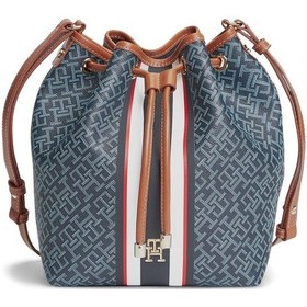 Resim Tommy Hilfiger Th Monoplay Bucket Strıpe Le Kadın Mavi Çanta - Aw0aw18392 