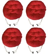 Resim Genel Markalar 4 ADET 40X40 Cm Yuvarlak Tabure Minderi - Sandalye Minderi - Puf Minder 