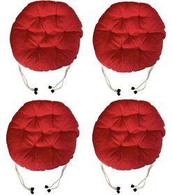 Resim Genel Markalar 4 ADET 40X40 Cm Yuvarlak Tabure Minderi - Sandalye Minderi - Puf Minder 