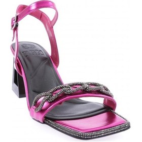 Resim Dgn 617-23y Kadin Silver Taş Bantli Topuklu Sandalet 617-1922-R13856 Fuşya 