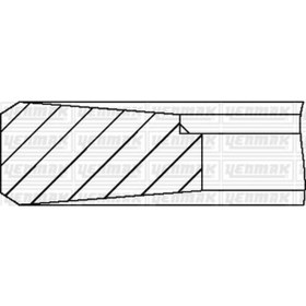 Resim YENMAK 91-09713-000 Piston Segmani 102.00Mm Std (3.5X2.5X4.0) Mercedes Axor 1829-2529-3029-3029/Citaro Om904-Om906 Euro 4-5 9109713000 (WM863119) 