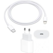 Resim iOS Uyumlu MU7V2TU/A 18 W USB-C Güç Adaptörü + Type-C to Lightning Kablo 