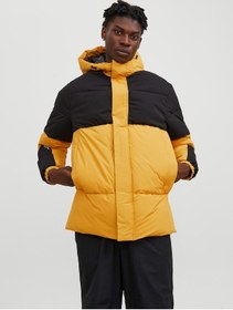 Resim Jack & Jones Jack&Jones Kapüşonlu Sarı-Siyah Erkek Mont 12235870 001 