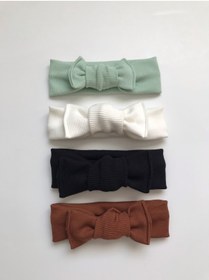Resim nisbutik aksesuar 4'lü Bandana Bebek Hediyelik Set, Bebek Bandana Hediye Seti 