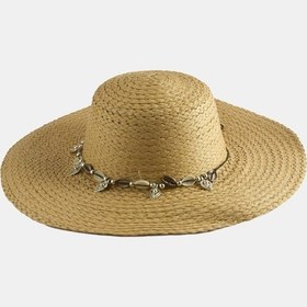 Resim Üçgen Deniz Kabuğu Hasır Şapka Çok Renkli 