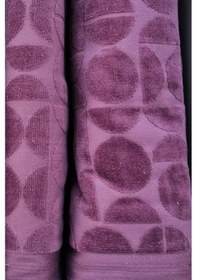 Resim Özdilek Kadife Pamuk Banyo Havlusu 90x150 -circular Mürdüm Mürdüm 