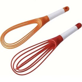 Resim Silikon Saplı 2 Işlevli Çırpıcı (Balon ve Düz) 