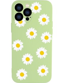 Resim mooodcase Iphone 13 Pro Uyumlu Bahar Papatyaları Desenli Kamera Lens Korumalı Darbe Emici Silikonlu Lansman Kı 