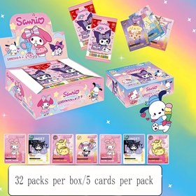 Resim 1 Kutu (32 Paket) Sanrio Karakter Serisi Kartları - Hello Kitty, My Melody, Kuromi & Daha Fazlası - Koleksiyoncular ve Hediyeler için Premium Ticaret Kartı Koleksiyonu, Harika Küçük Hediye Seçenekleri 
