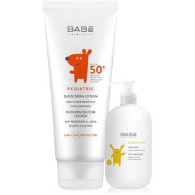 Resim Babe pediatrik güneş koruyucu spf 50 losyon 100 ml - banyo jeli hediye 