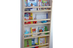 Resim İhlas Montessori Kitaplık Çocuk Odası Eğitici Kitaplık Ahşap Bebek Çocuk Odası Montessori Ahşap Duvar Rafı 