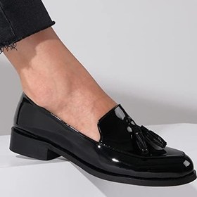 Resim Mio Gusto Iris Siyah Rugan Oxford Ayakkabı 