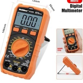 Resim VC203 Ölçü Aleti Multimetre Avometre Ncv Işıklı Ekran El Feneri Isı Ölçer 