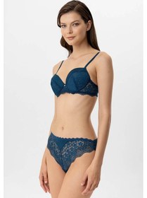 Resim Pierre Cardin Lingerie Push Up Regular Sütyen Mavi 