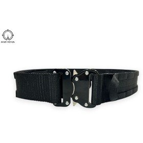 Resim Aksoy Tactical Savaşcı Görev Kemeri Molle Hızlı Çıkarma Metal Tokalı Siyah 