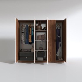 Resim Kenzlife gardırop 5 kapılı horozibiği 180*200*52 cvz XLARGE kapaklı gardolap dolap 